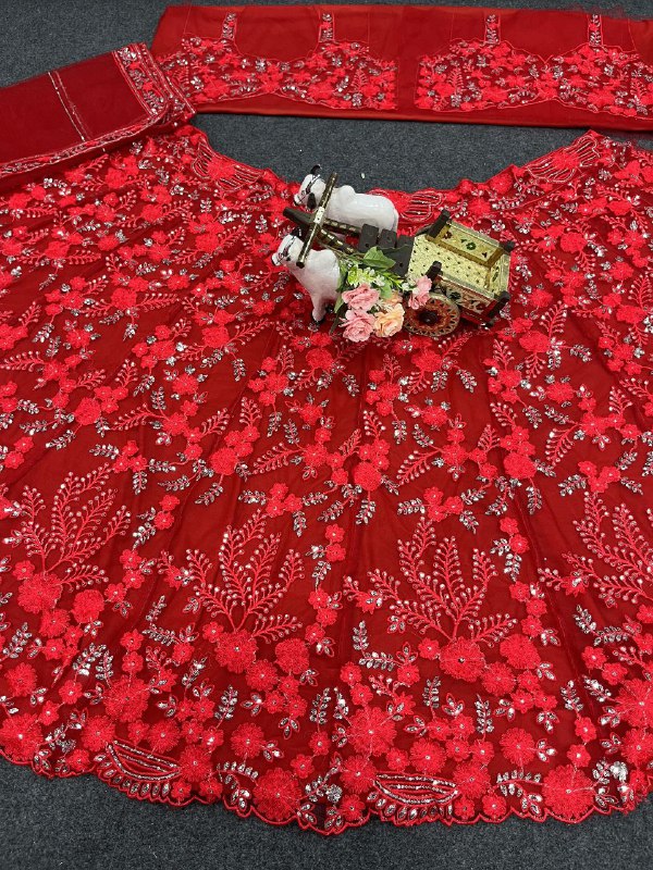 Launching 4 meter flared Embrace Sequins Work Lehenga