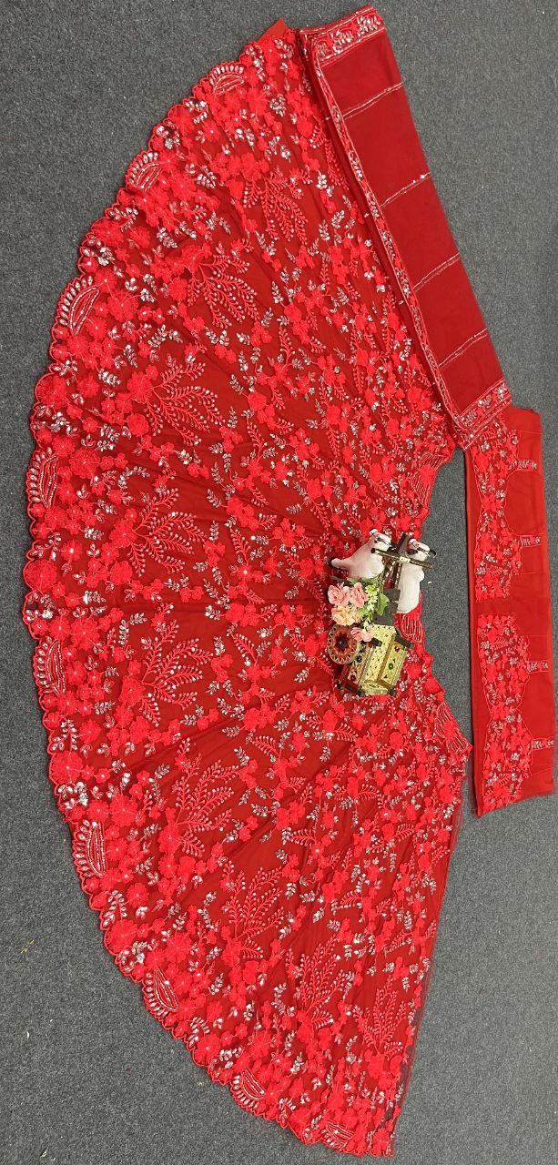 Launching 4 meter flared Embrace Sequins Work Lehenga