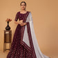 NEW TRENDING GEORGETTE LEHNAGA CHOLI WITH CONTRAST DUPATTA