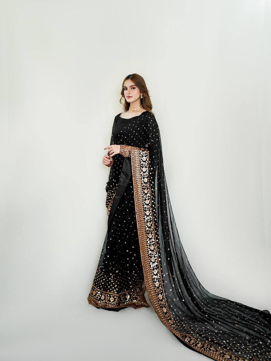Present a beautiful designer sequins Saree Collection