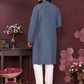 Premium Smart Silk With Embroidery Mirror work Men's Kurta