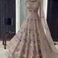 Einführung eines 4 Meter ausgestellten Coding Sequins Work Lehenga