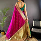 SOFT SILK WITH ATTRACTIVE GOLD JARI SAREE
