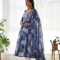 PURE SOFT ORGANJA SILK MARBLE PRINT FABRIC FULLY FLAIR KALI PATTERN