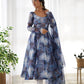 PURE SOFT ORGANJA SILK MARBLE PRINT FABRIC FULLY FLAIR KALI PATTERN