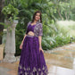 Pure Chinnon With Rich Embroidered Sequins Work Lehenga Choli