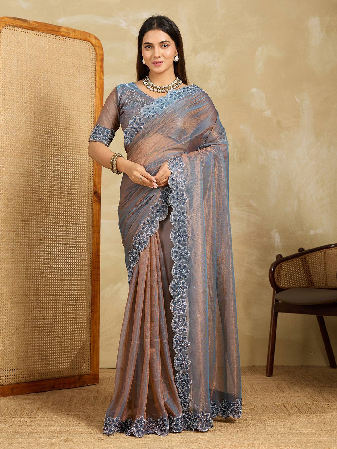 Party Wear Fendy Soft Net Saree
