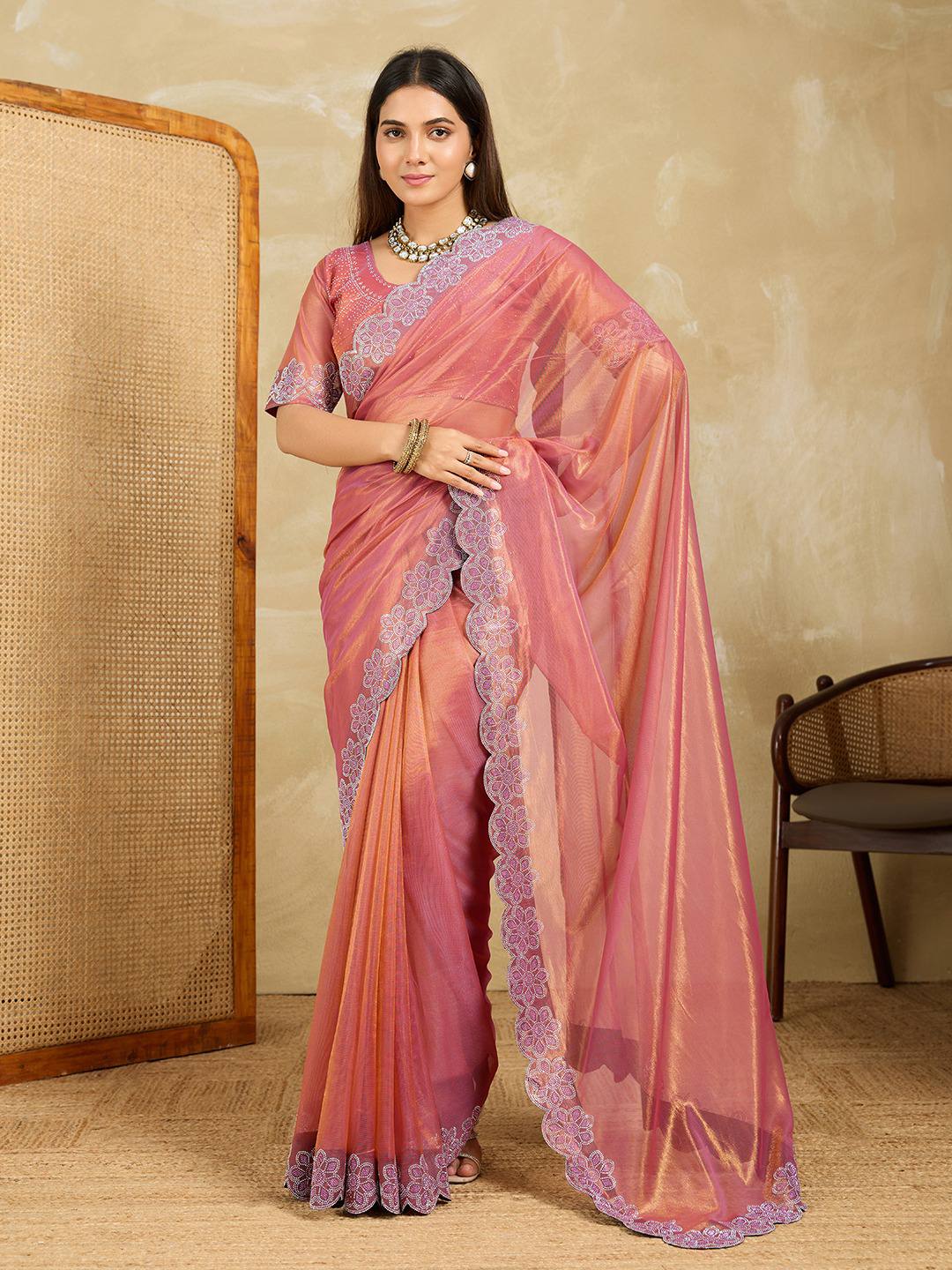 Party Wear Fendy Soft Net Saree
