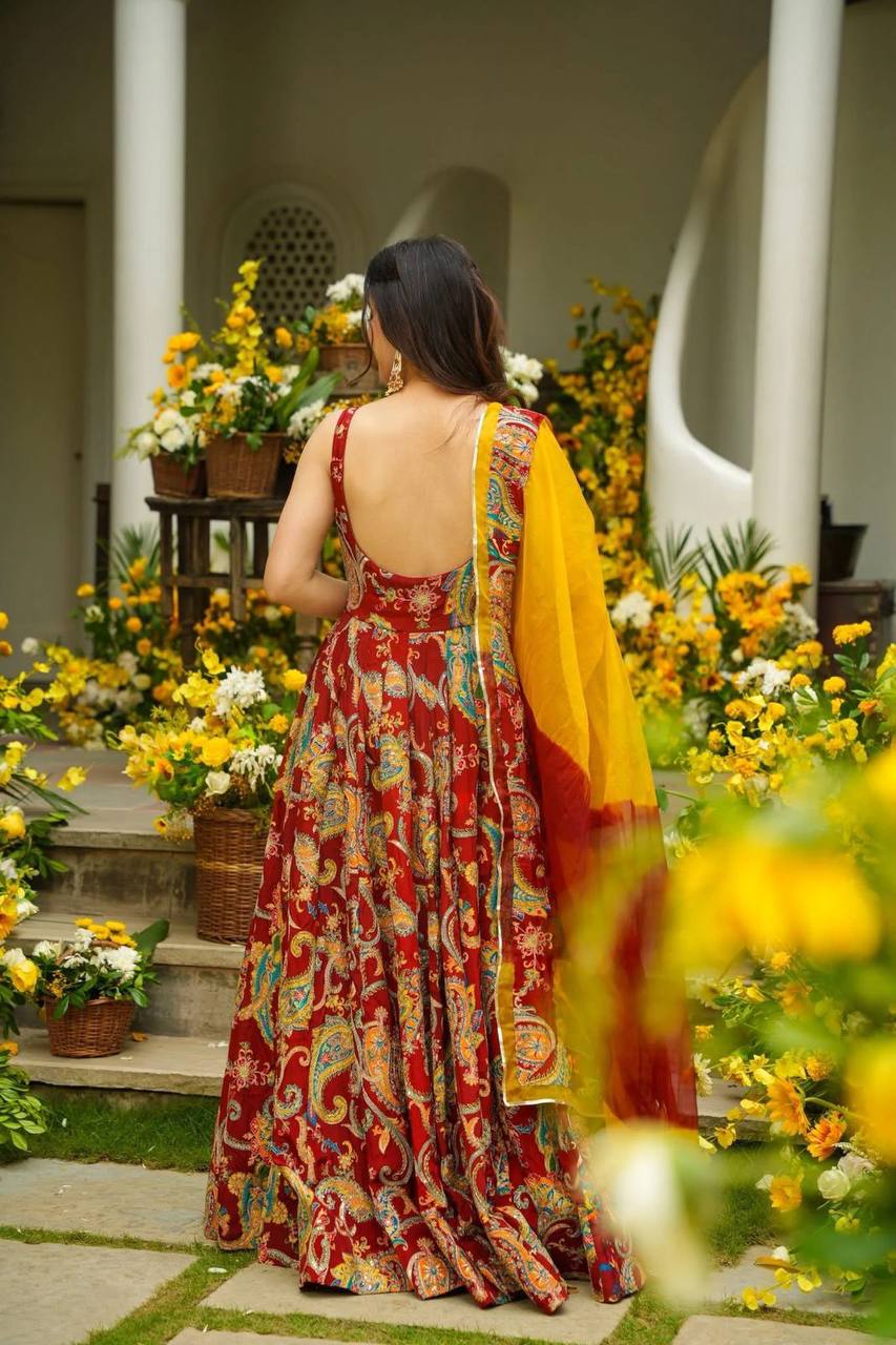 Präsentation des exklusiven Anarkali-Shooting-Designs