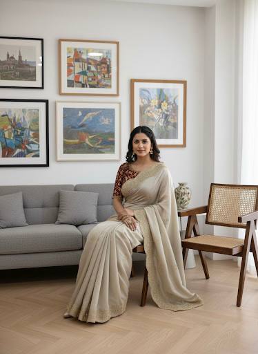 New exclusive designer sequins saree collection