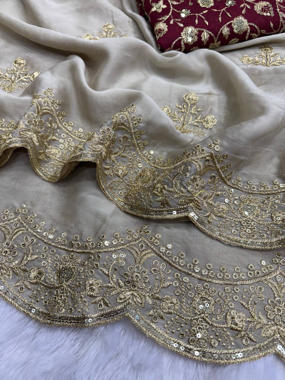 New exclusive designer sequins saree collection