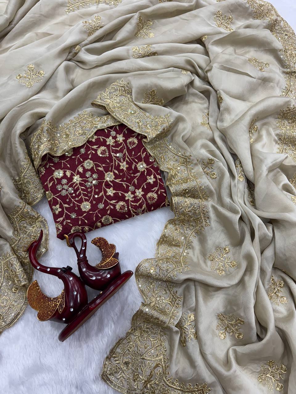 New exclusive designer sequins saree collection