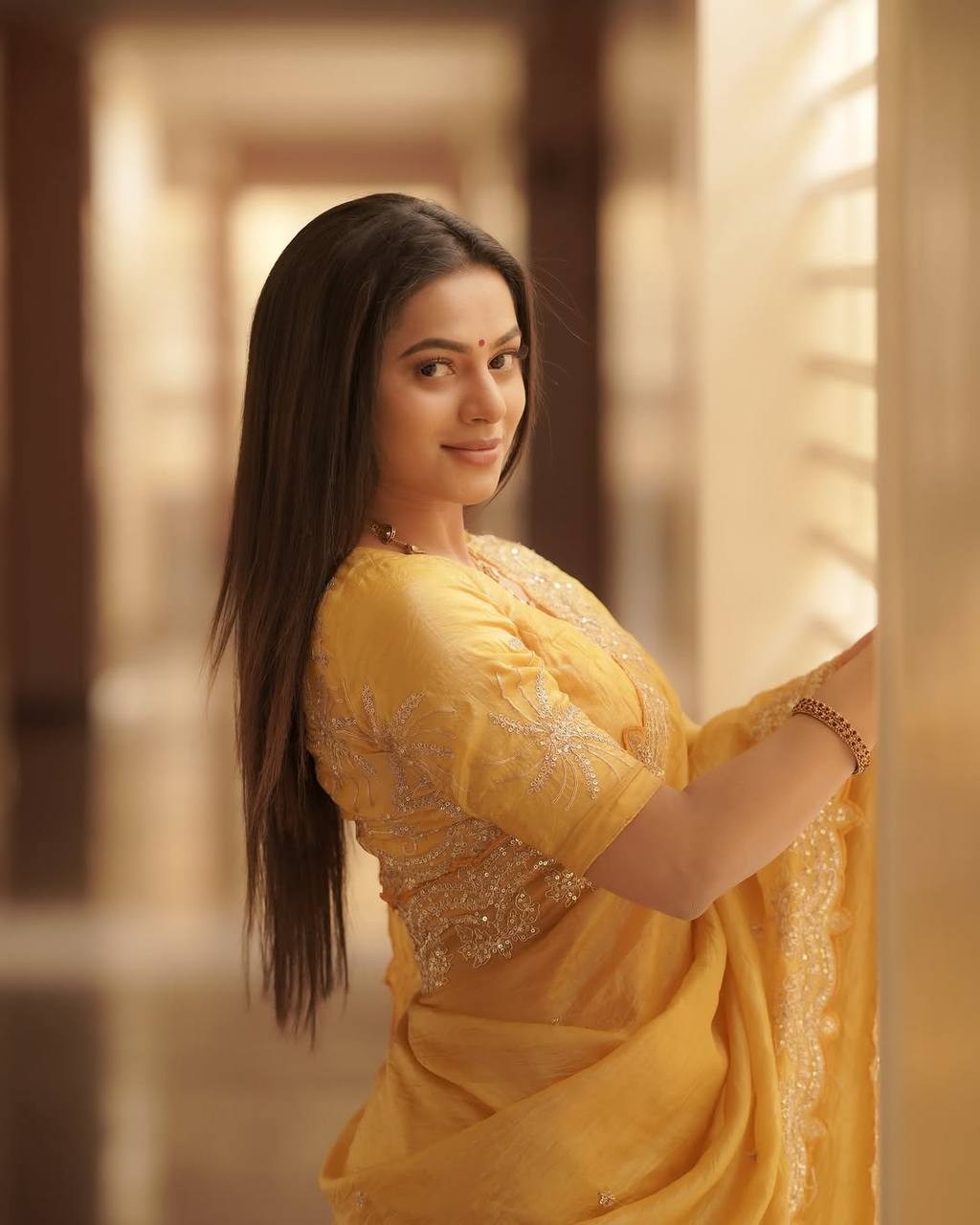 Premium Goldcrush silk with embroidery work Saree