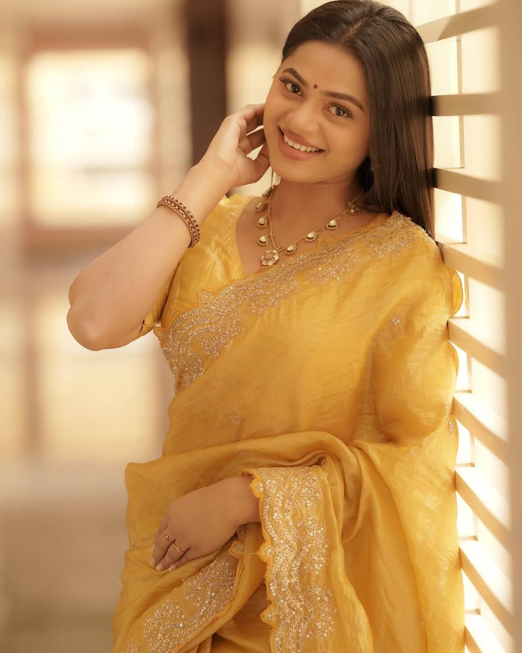 Premium Goldcrush silk with embroidery work Saree