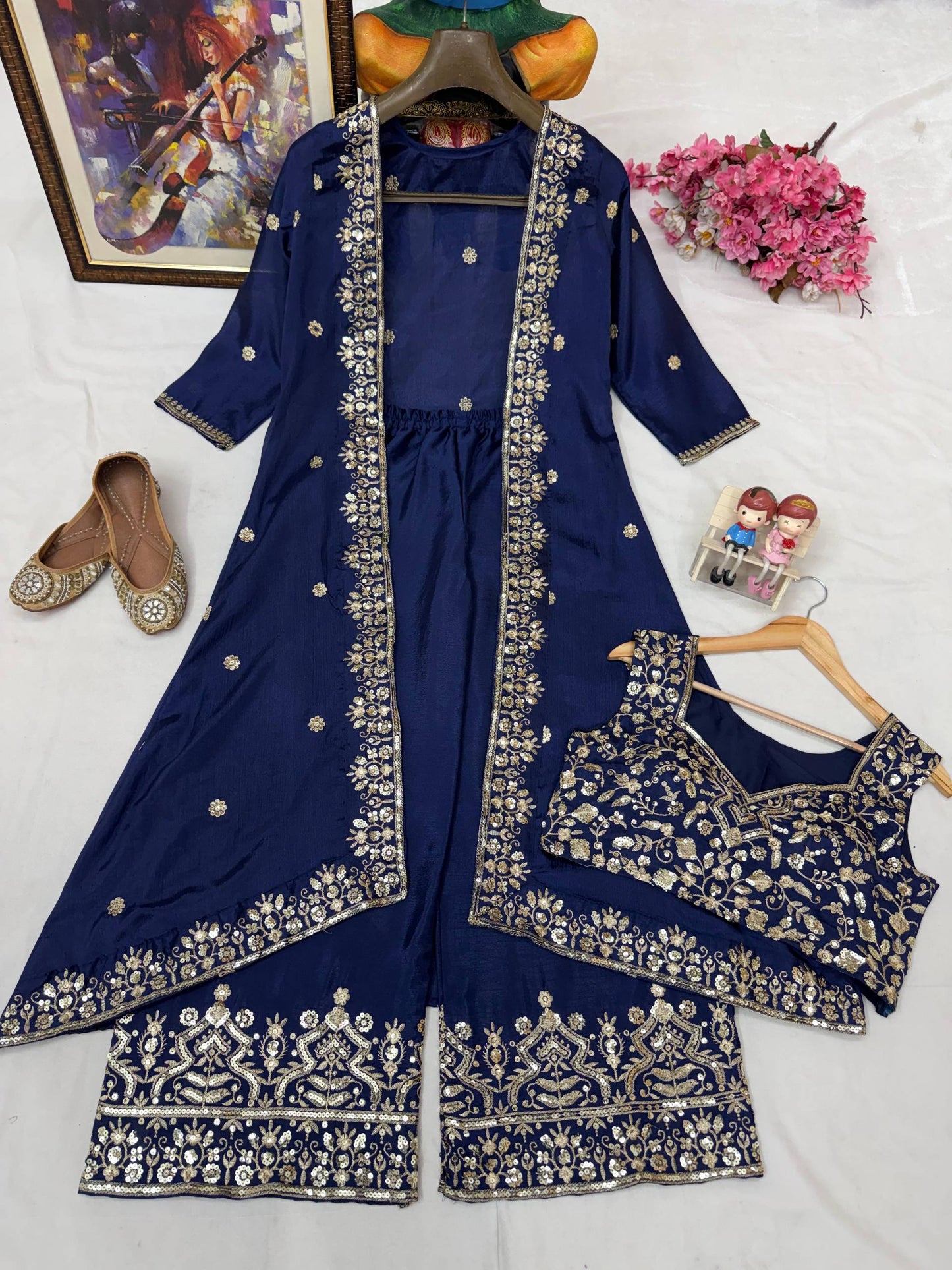 Newly Launched Premium INDOWESTERN PLAZO CHOLI SET
