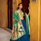 Soft Silk (Paithani) Zari Weaving Work With Sequins and Thread Embroidery Lehenga Choli