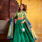 Soft Silk (Paithani) Zari Weaving Work With Sequins and Thread Embroidery Lehenga Choli