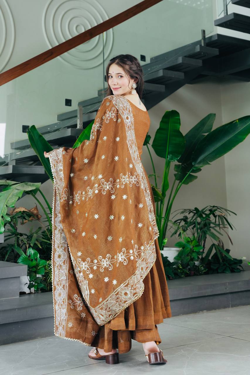 New Designer Party Sharara Suit & Dupatta Set