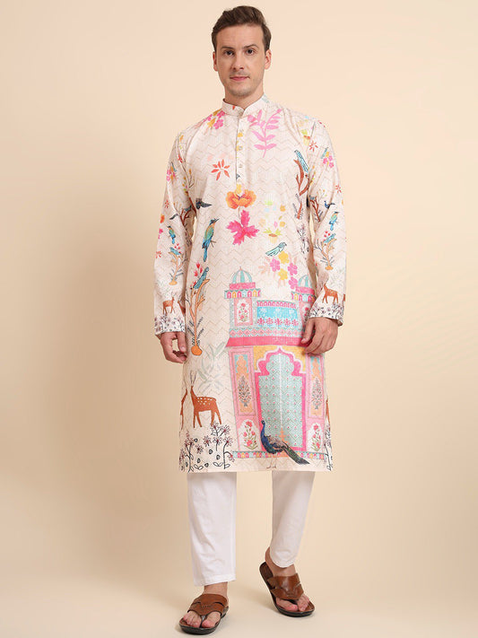 Carnival Special Cotton Digital Crochet Men's Kurta