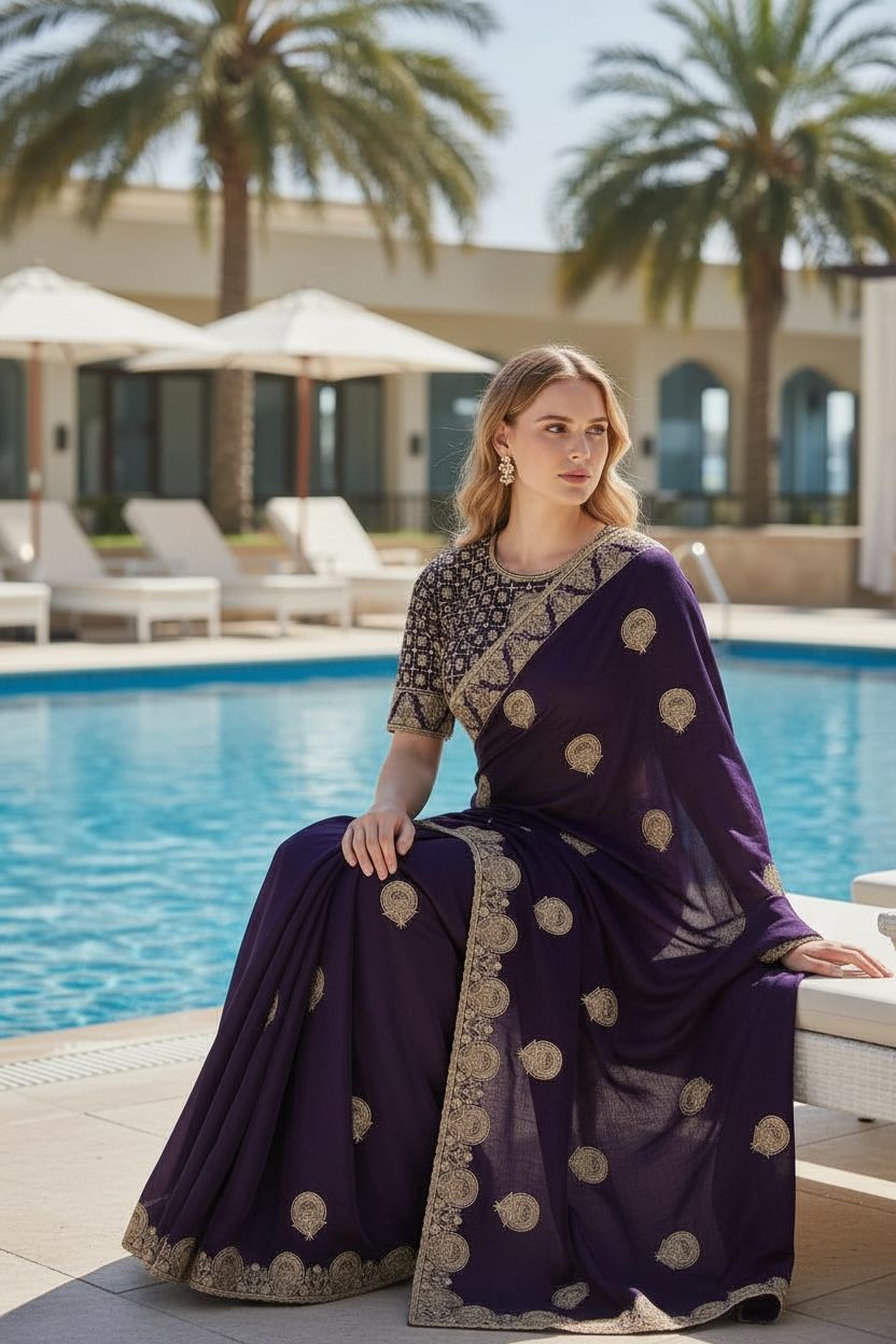 Heavy Fandy Satin Silk Saree