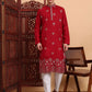 Traditional Wedding Collection Cotton Embroidery Work Men's Kurta
