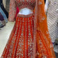 Einführung eines 4 Meter ausgestellten Coding Sequins Work Lehenga