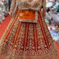 Einführung eines 4 Meter ausgestellten Coding Sequins Work Lehenga
