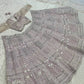 Net lehenga with resham thread & sequins work choli