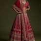 Wedding Rangoon silk lehenga with sequins Dori & thread work Lehenga