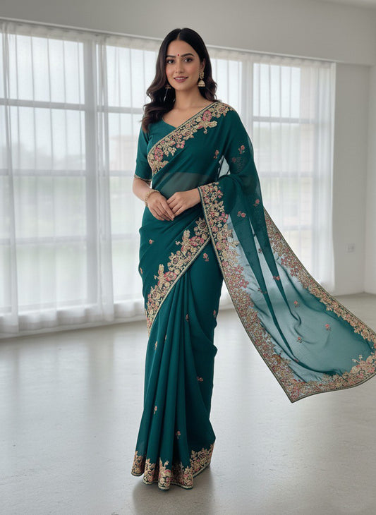 Party Wear Zimmy Chu Saree