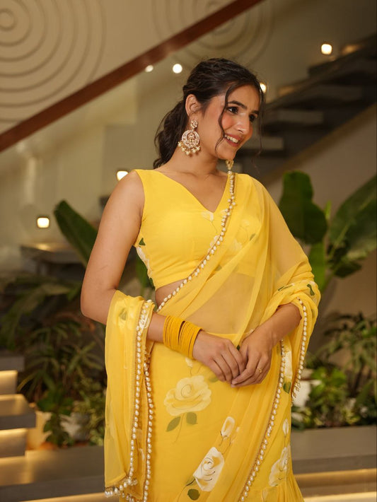 Presenting You Most Beautiful Latest Ruffle Lehenga Saree Collection