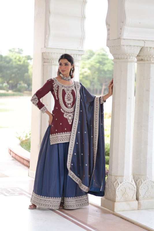 PREMIUM DESIGNER READYMADE TOP SHARARA DUPATTA COLLECTIONS