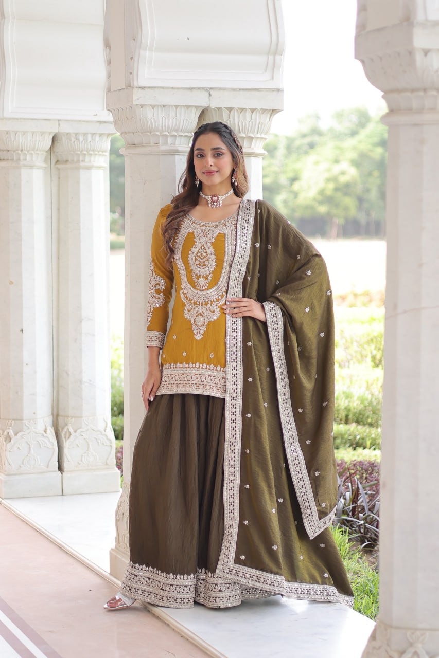 PREMIUM DESIGNER READYMADE TOP SHARARA DUPATTA COLLECTIONS