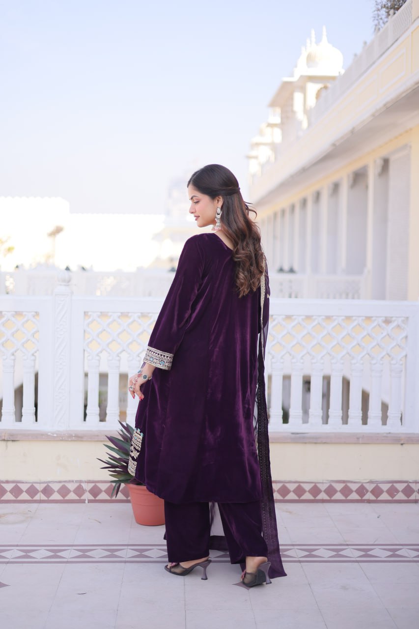 READYMADE VELVET TOP PANT WITH DUPATTA COLLECTIONS 2026