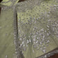 Launching Foil Paper Mirror Sequins Work 4 meter flared Butterfly Net Lehenga