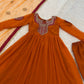 Georgette Anarkali with sequins zari & thread work Gown