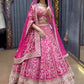 Launching 4 meter flared Fox Georgette Sequins Embroidered Work Lehenga