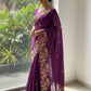 Party Wear Soft Fendy Chiffon Saree