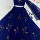Georgette hand painted 8mtr flair lehnga