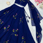 Georgette hand painted 8mtr flair lehnga