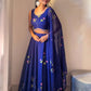 Georgette hand painted 8mtr flair lehnga