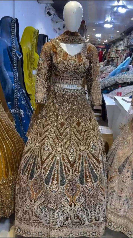 Feiern Sie den Charme der indischen Kultur mit diesem wunderschönen Lehenga-Set