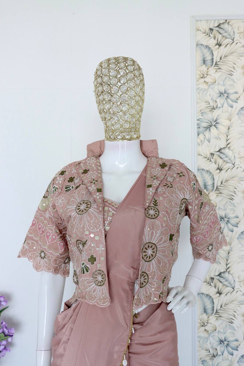 Experience effortless luxury with this premium ready-to-wear saree