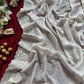 Fandy sattin Silk saree with beautiful embroidery saree