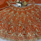 Einführung eines 4 Meter ausgestellten Coding Sequins Work Lehenga
