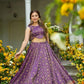 Pure organza silk digital printed lehnga