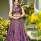 Pure organza silk digital printed lehnga