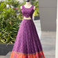 Pure organza silk digital printed lehnga