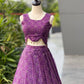 Pure organza silk digital printed lehnga