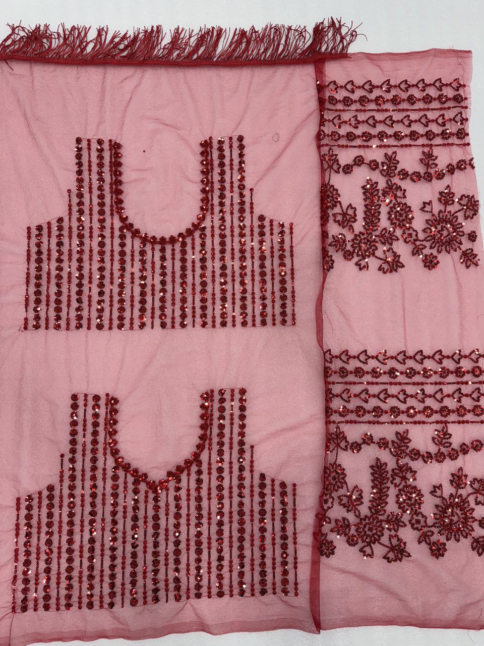 bordure jacquard zari avec doublure zari en sari complet